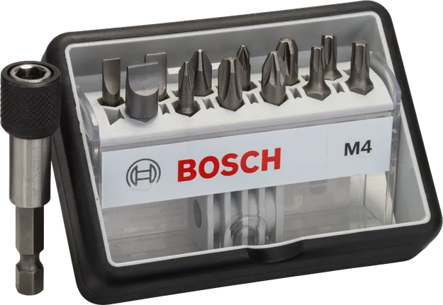 Bosch 12+1-delige Robust Line extra harde schroevendraaierbitset.