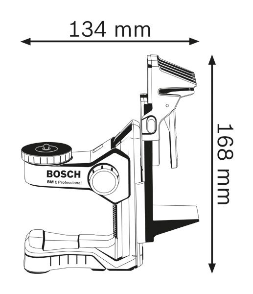 Montagebeugel diagram.