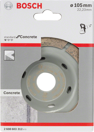 Bosch diamantslijpschijf standaard voor beton 105 mm.