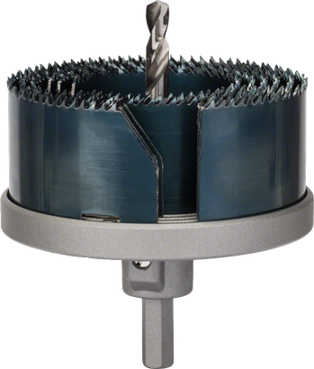 Bosch gatenzaagset met meerdere zaagbladen voor houtboren.