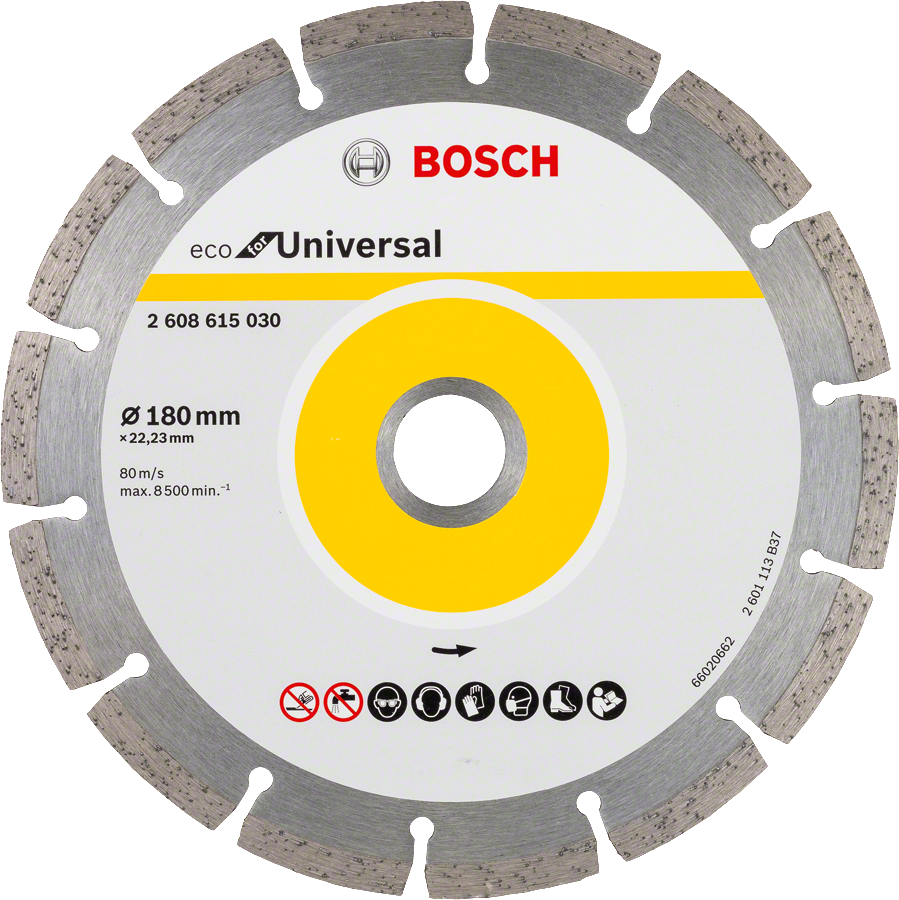 Bosch Universal gesegmenteerde diamantdoorslijpschijf 180mm.