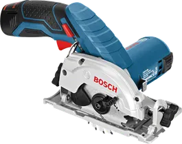 Bosch GKS 12V-26 accu-cirkelzaag voor het zagen van hout.
