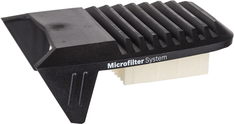 Bosch stofboxfilter met microfiltersysteem.