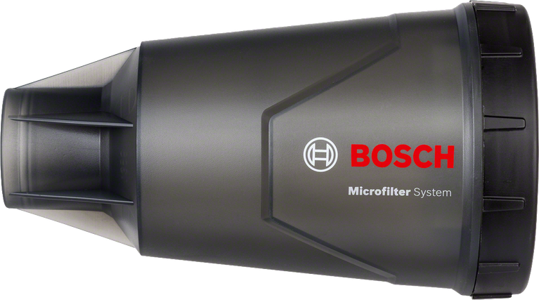 Bosch stofbox met microfiltersysteem, zwart.