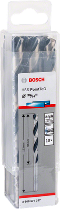 Bosch HSS PointTeQ 25/64″ boorset.
