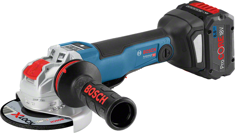 Bosch GWX 18V-10 PSC accu haakse slijper met X-LOCK.