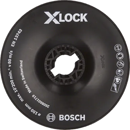 Bosch X-LOCK steunschijf 150 mm hard voor slijpmachines.
