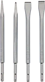 Bosch PRO SDS plus-4C beitelset, 4 stuks, voor sloopwerkzaamheden.