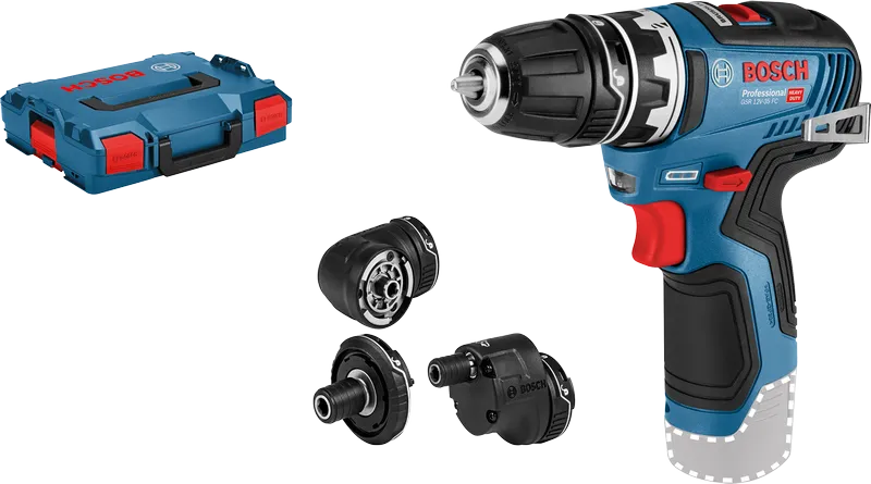 Bosch GSR 12V-35 FC accuboormachineset met opzetstukken.
