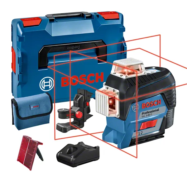 Bosch GLL 3-80 C laserwaterpas met accessoires.