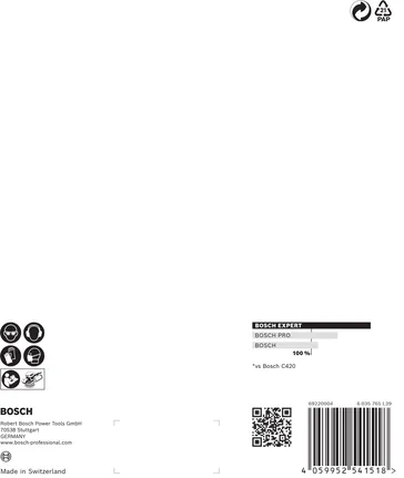 Bosch EXPERT C470 150 mm schuurpapier 6-gats G 40 5-delig.