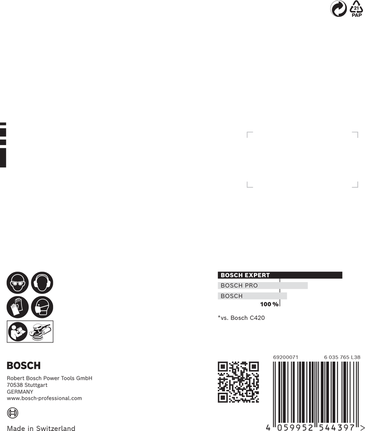 Bosch EXPERT C470 schuurpapierset met meerdere gaten.