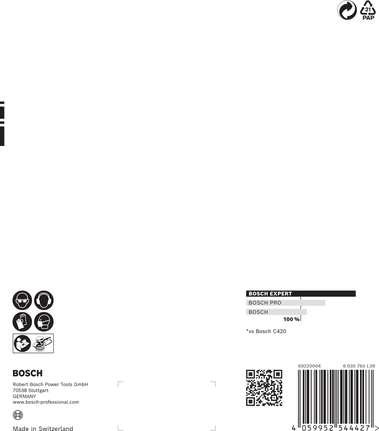 Bosch EXPERT C470 150 mm schuurpapier.