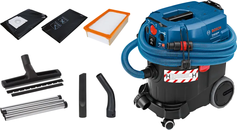 Bosch GAS 35 H AFC stofzuiger met accessoires.