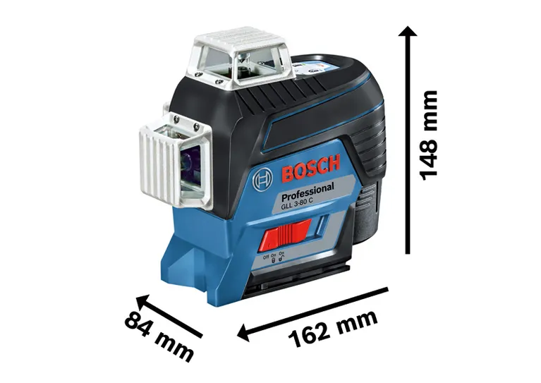 Bosch GLL 3-80 C laserwaterpas met 30 m bereik.