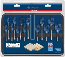 Bosch EXPERT zelfsnijdende snelboorbitset met spadeboren, 13 stuks.
