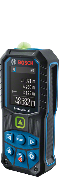 Bosch GLM 50-25 G laserafstandsmeter met digitaal display.