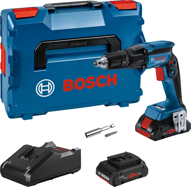 Bosch GTB 18V-45 accu-gipsplaatschroevendraaierset.