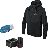 Bosch verwarmingsjackset met accu en oplader.