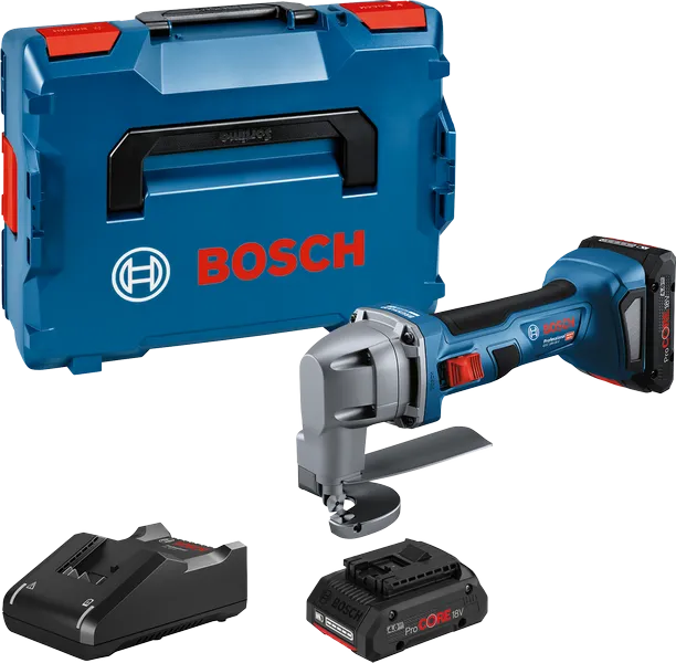 Bosch GSC 18V-16 accu-metaalschaarset met koffer.
