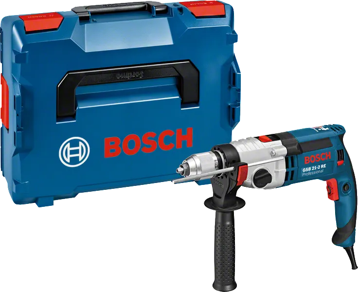 Bosch GSB 21-2 RE boormachine met transportkoffer.