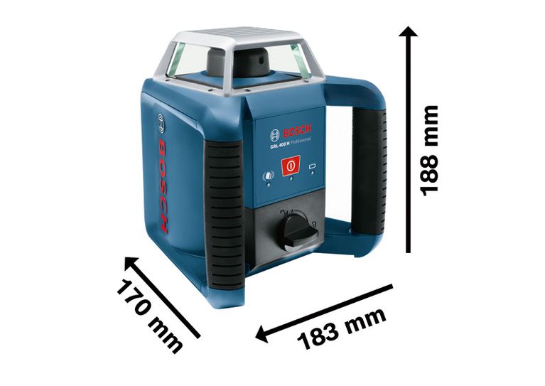 Bosch GRL 400 H rotatielaser met IP56-bescherming.