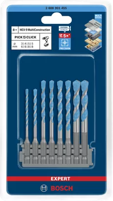 EXPERT HEX-9 Multi Construction Pick and Click set