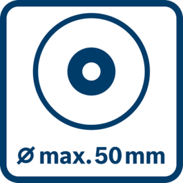  Schijfdiameter max. 50 mm