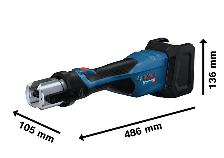 Bosch 18V-32 accu-pijpsnijder met ProCORE18V-accu.