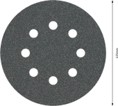 Bosch PRO F355 schuurschijf 125 mm G100 met 8 gaten.