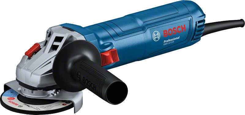 Bosch GWS 12-115 haakse slijper met zijhandgreep.