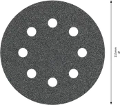 Bosch PRO F355 schuurschijf 115 mm G80 met 8 gaten.