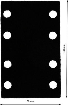 Bosch Pad Saver 80x133 mm voor schuurmachines met geperforeerde gaten.