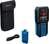Bosch GMS 120 wandscanner met koffer en accessoires.