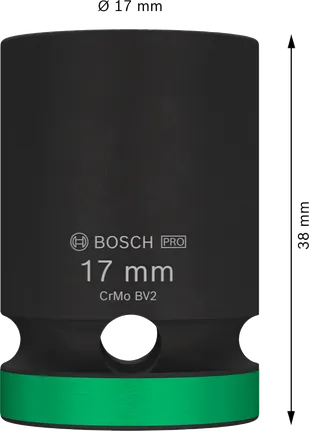 Bosch PRO Slagdop 1/2 inch 17 mm voor sleutels.