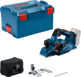 Bosch GHO 18V-26 accu schaafmachine met accessoires.