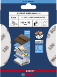 Bosch EXPERT W480 handschuurvellenset, 6 korrelgroottes.