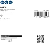 Verpakking van de Bosch EXPERT W480 handschuurvellenset.
