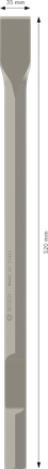 Bosch PRO HEX 28-4C platte beitel 35x520 mm.