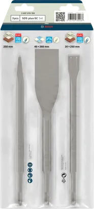 Bosch SDS plus-5C beitelset 3-delig.