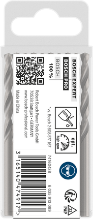 Bosch PRO Metal HSS-G spiraalboor 4,1 mm, verpakking van 10 stuks.