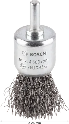 Bosch PRO metaalreinigingsborstel met rechte steel van 25 mm.