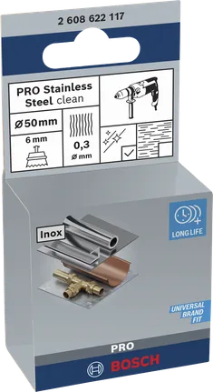Bosch PRO roestvrijstalen reinigingskomborstel 50×0,3 mm.