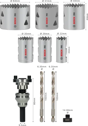 Bosch PRO Multi Material Gatenzaag Q-Lock Asset, 10 stuks.