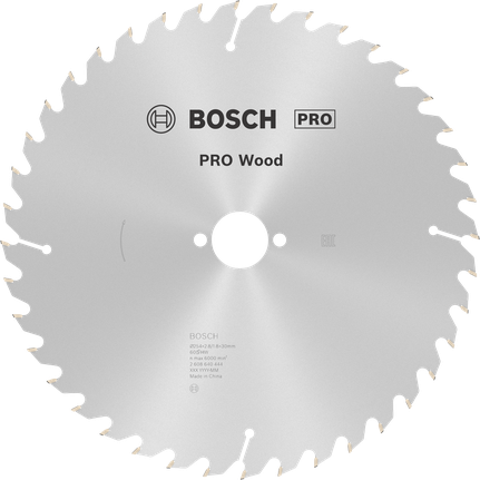 Bosch PRO houtcirkelzaagblad 254 mm voor schone houtsneden.