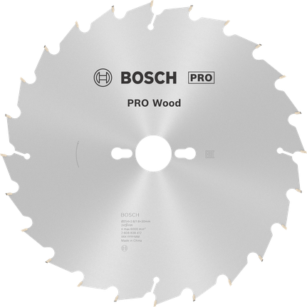 Bosch PRO houtcirkelzaagblad T24 voor nauwkeurig zagen van hout.