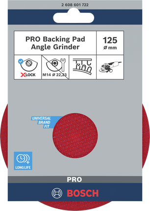 Bosch PRO X-Lock steunschijf 125 mm voor haakse slijpers.