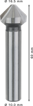 Bosch PRO Soft Metal HSS verzinkboor 16,5 x 60 mm.