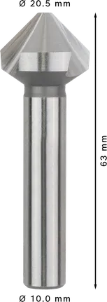 Bosch PRO Soft Metal HSS verzinkboor 20,5 x 63 mm.