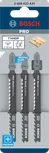 Bosch PRO Wood Precise T144DP decoupeerzaagbladen, 3 stuks.